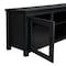 Flash Furniture Sheffield Classic TV Stand for up to 80in. TVs - Modern Black Finish w/Full Glass Doors - 3 Shelves GC-MBLK65-BLK-GG - alternate 6